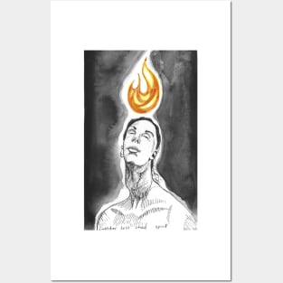 Spirit (Tongue of Flame) from Inktober 2021 Posters and Art